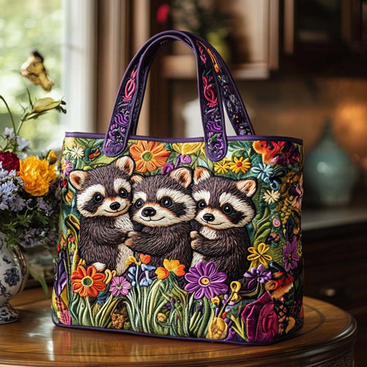 Forest Mischief Quilted Tote Bag NCU0NT9224