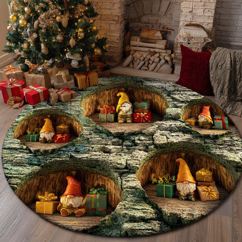 Forest Moss Gnome Burrow Round Carpet NCU0XD2031