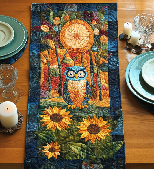 Forest Owl Magic Quilted Table Runner NCU0DV601