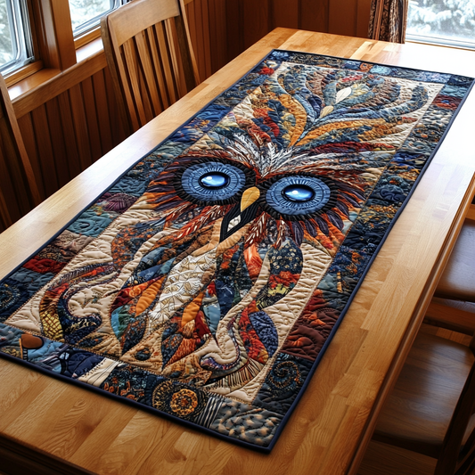 Forest Owl Quilted Table Runner NCU0DK8997