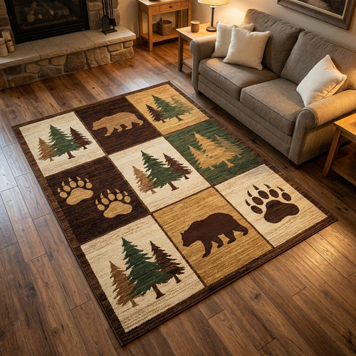Forest Patchwork Area Rug NCU0TV1644