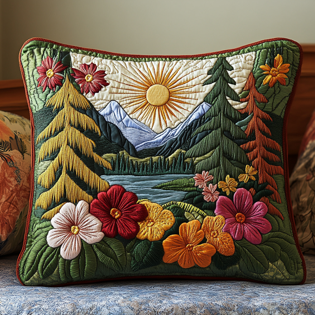 Forest Path Quilted Pillow Case NCU0DV5144