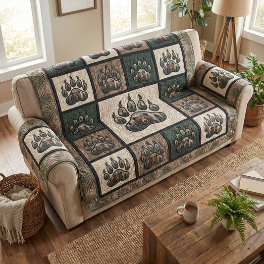 Forest Paws Quilted Sofa Cover NCU0TD2803