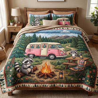 Forest Picnic 3-Piece Quilted Bedding Set NCU0XD2822