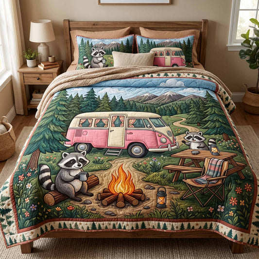 Forest Picnic 3-Piece Quilted Bedding Set NCU0XD2822