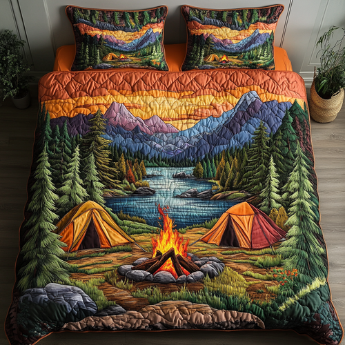 Forest Retreat 3-Piece Quilted Bedding Set NCU0DK6215