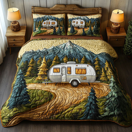 Forest Retreat 3-Piece Quilted Bedding Set NCU0NT5963