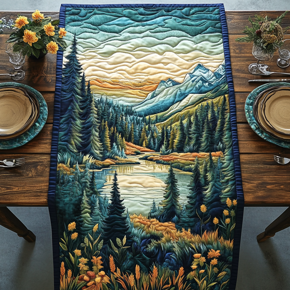 Forest Retreat Quilted Table Runner NCU0DV5282