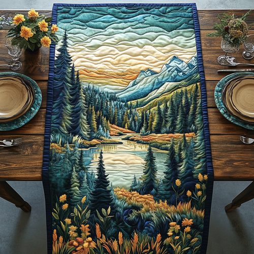 Forest Retreat Quilted Table Runner NCU0DV5282