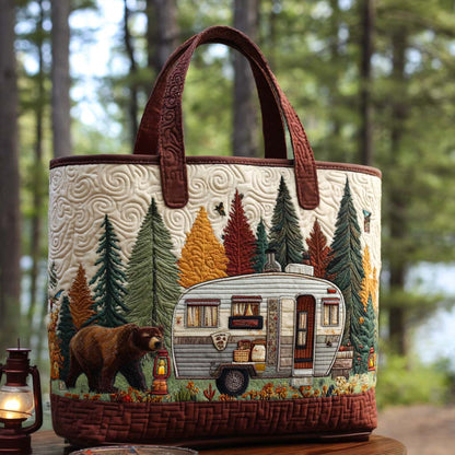 Camping Quilted Tote Bag NCU0VT233