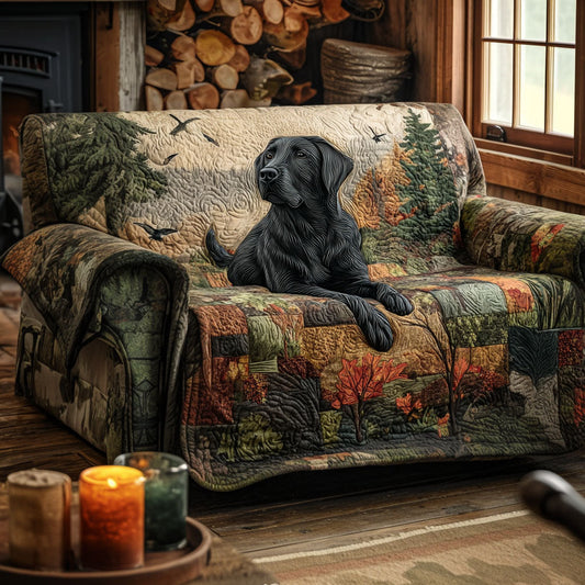 Forest Retriever Quilted Sofa Cover NCU0PT10172