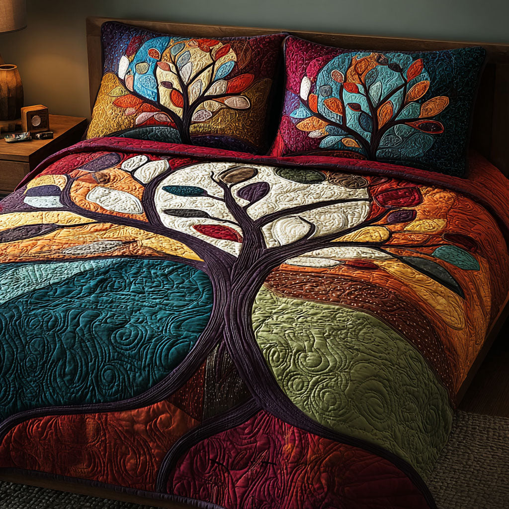 Forest Rise 3-Piece Quilted Bedding Set NCU0DK11580