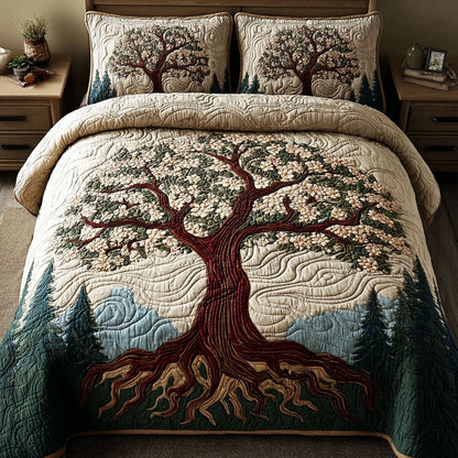 Forest Rise 3-Piece Quilted Bedding Set NCU0DK11601