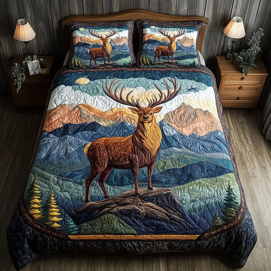 Forest Roam 3-Piece Quilted Bedding Set NCU0VL2449