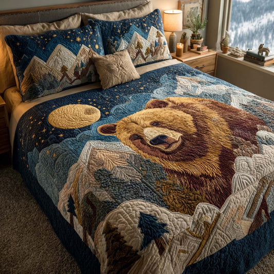 Forest Roar 3-Piece Quilted Bedding Set NCU0TD216