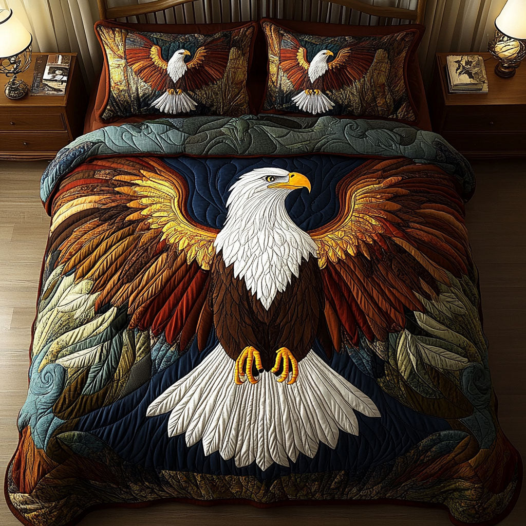 Forest Sentinel 3-Piece Quilted Bedding Set NCU0NT3769