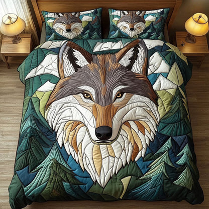 Forest Sentinel 3-Piece Quilted Bedding Set NCU0NT4914