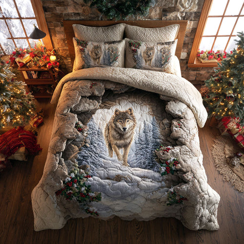 Forest Sentinel 3-Piece Quilted Bedding Set NCU0TV1377