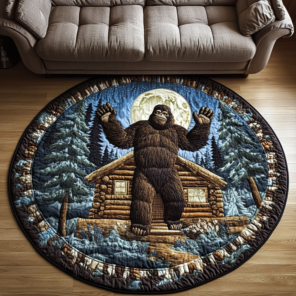 Forest Sentinel Quilted Round Mat NCU0NT3813