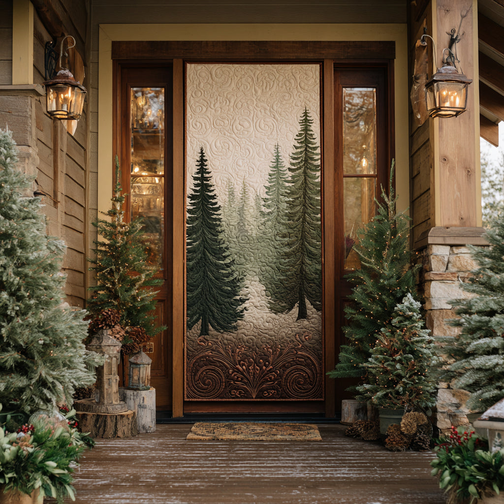 Forest Serenity Quilted Door Cover NCU0DV8768