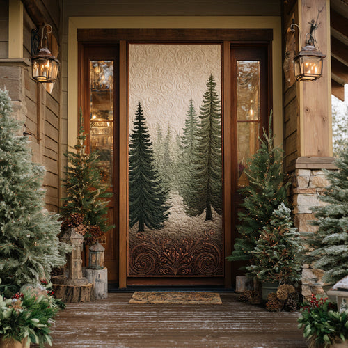 Forest Serenity Quilted Door Cover NCU0DV8768