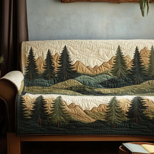 Forest Serenity Quilted Sofa Cover NCU0NT10661