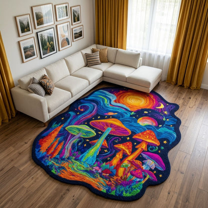 Forest Shroom Custom Shape Area Rug NCU0DK12309