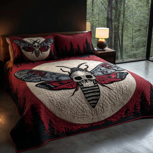 Forest Skull 3-Piece Quilted Bedding Set NCU0VL3739