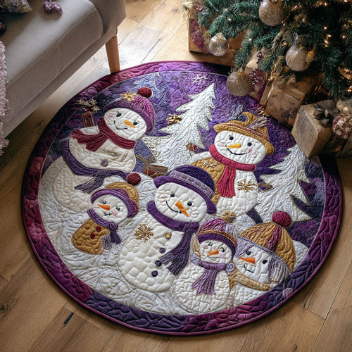 Forest Snowfriends Quilted Round Mat NCU0PT10426