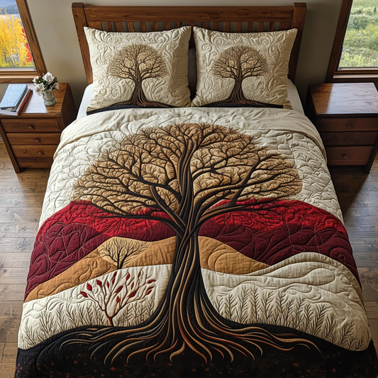 Forest Soul 3-Piece Quilted Bedding Set NCU0DV6015
