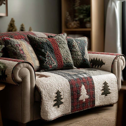 Forest Sparkle Quilted Sofa Cover NCU0NT11260