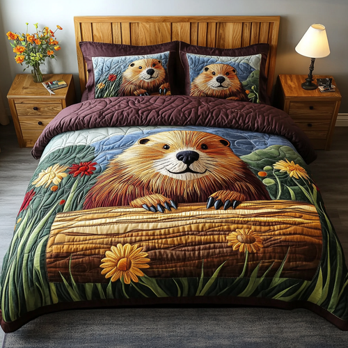 Forest Spirit 3-Piece Quilted Bedding Set NCU0DK6556