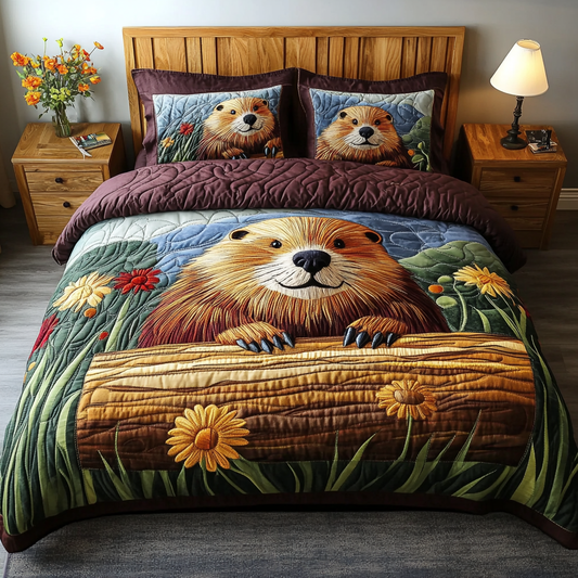 Forest Spirit 3-Piece Quilted Bedding Set NCU0DK6556