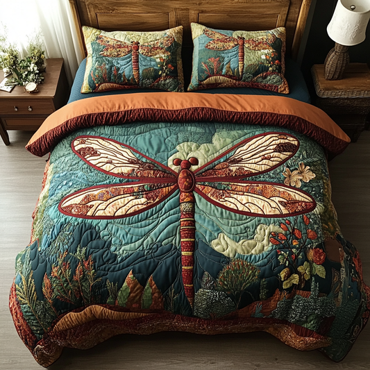 Forest Spirit 3-Piece Quilted Bedding Set NCU0VH5839