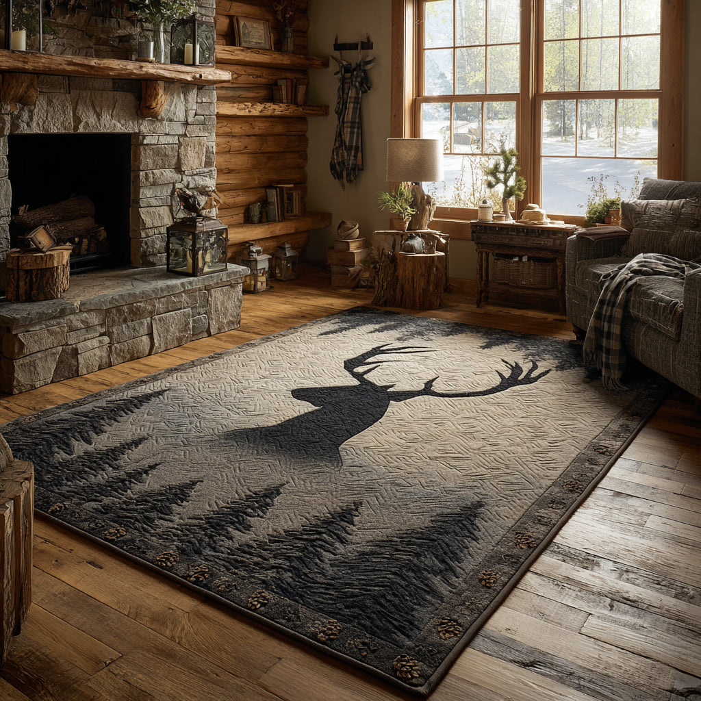 Forest Stag Area Rug NCU0DV8781 – Vantique