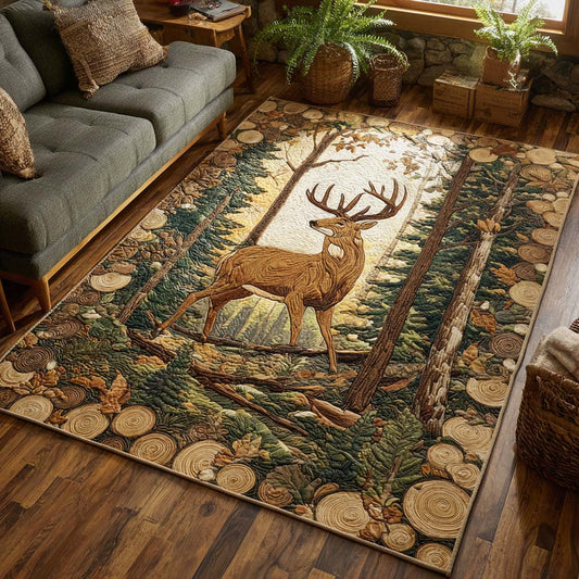 Forest Stag Area Rug NCU0NT10350