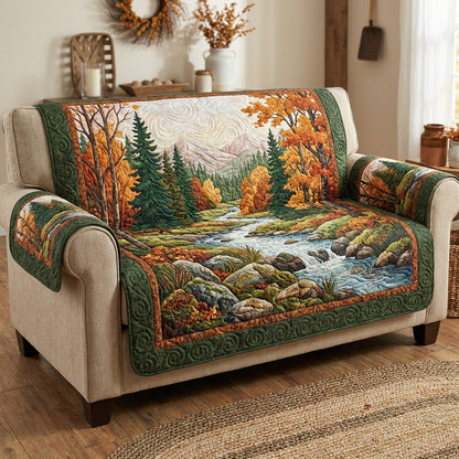 Forest Stream Quilted Sofa Cover NCU0TV1594