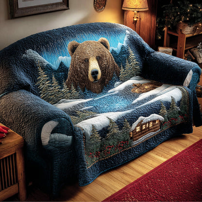 Forest Strength Bear Quilted Sofa Cover NCU0TD1613