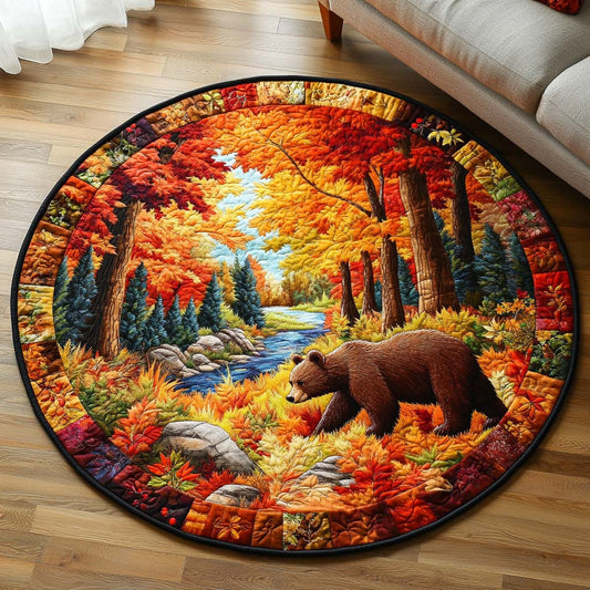 Forest Stroll Quilted Round Mat NCU0NT9535