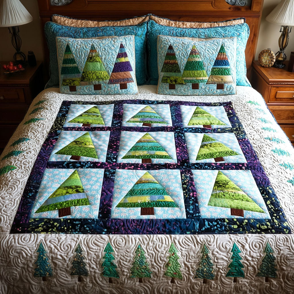 Forest Symphony 3-Piece Quilted Bedding Set NCU0TV357