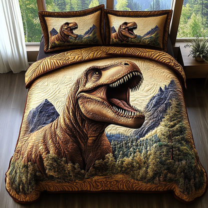Forest Titan 3-Piece Quilted Bedding Set NCU0DV4421