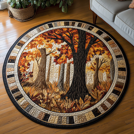 Forest Touch Quilted Round Mat NCU0DK9506
