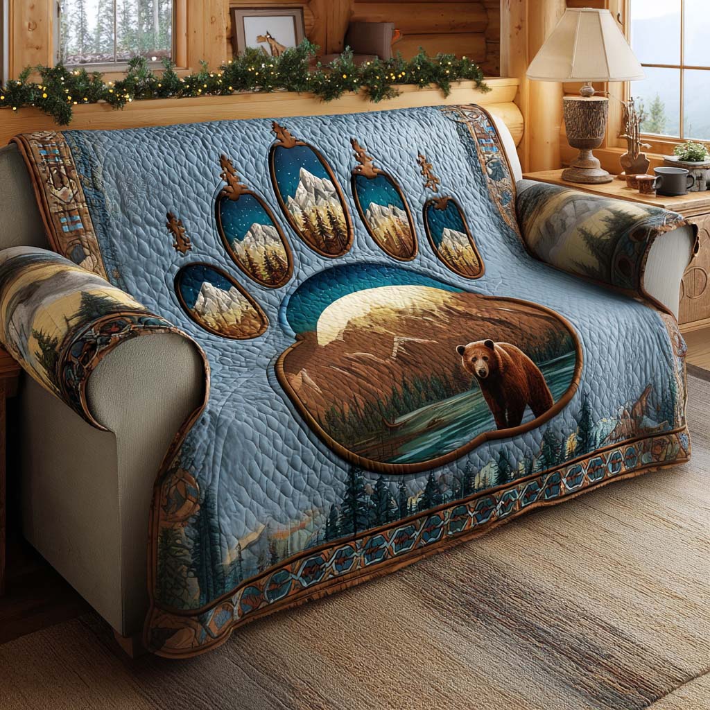 Forest Tracks Quilted Sofa Cover NCU0XD1729