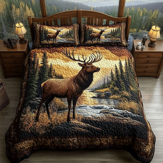 Forest Trail Comfort 3-Piece Quilted Bedding Set NCU0PT3453