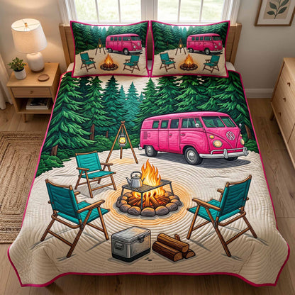 Forest Van 3-Piece Quilted Bedding Set NCU0XD2791