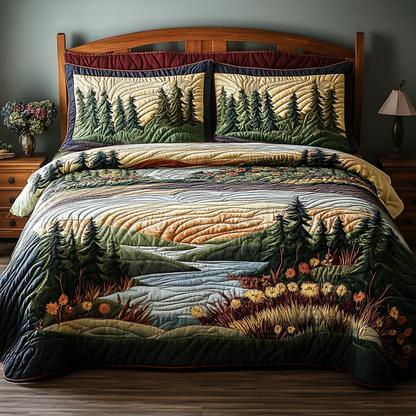 Forest View 3-Piece Quilted Bedding Set NCU0VH4179
