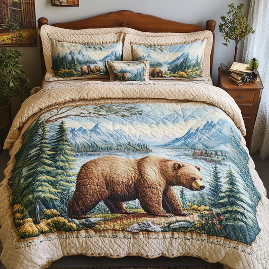 Forest Walk 3-Piece Quilted Bedding Set NCU0VH4859