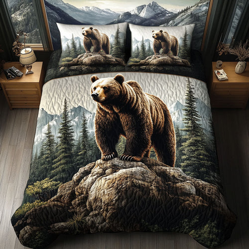 Forest Wanderer 3-Piece Quilted Bedding Set NCU0PT3446