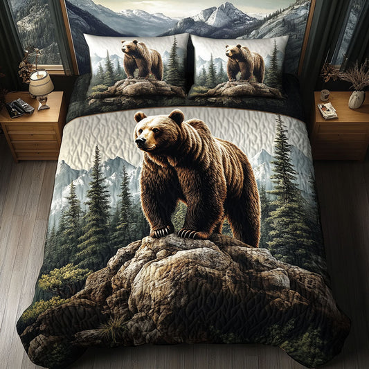 Forest Wanderer 3-Piece Quilted Bedding Set NCU0PT3446