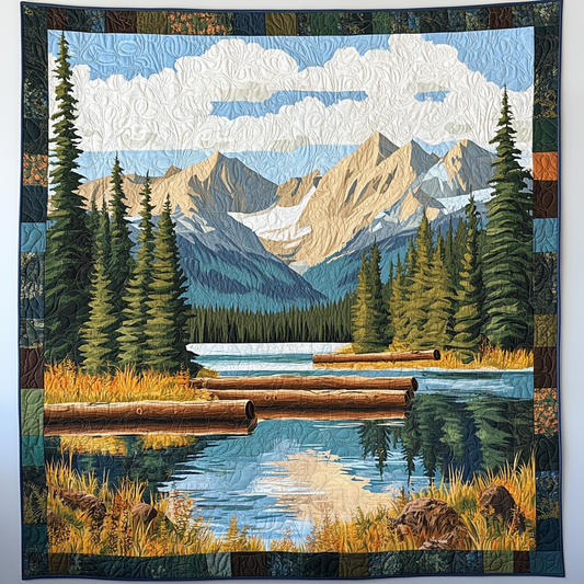 Forest Waterscape Art Quilt Hanging NCU0TL993